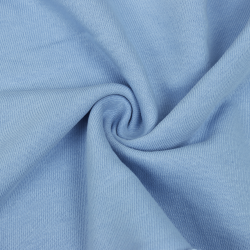 Ткань Футер 3-х нитка, Петля, цвет Светло-Голубой (на отрез)  в Якутске