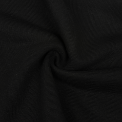 Ткань Футер 3-х нитка, Петля, цвет Черный (на отрез)  в Якутске