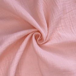 Ткань Муслин Жатый,  Нежно-Розовый   в Якутске