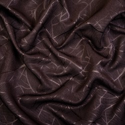 Ткань Блэкаут для штор &quot;Ледовое тиснение цвет Темно-Коричневый&quot; (на отрез)  в Якутске