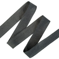 Окантовочная лента-бейка, цвет Чёрный 22мм (на отрез)  в Якутске