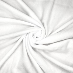 Флис Односторонний 130 гр/м2, цвет Белый (на отрез)  в Якутске