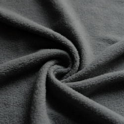 Ткань Флис Односторонний 130 гр/м2, цвет Серый (на отрез)  в Якутске