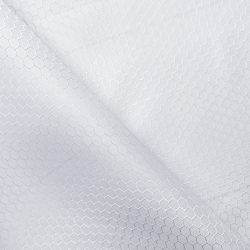 Ткань Оксфорд 300D PU Рип-Стоп СОТЫ, цвет Белый (на отрез)  в Якутске
