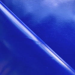 Ткань ПВХ 450 гр/м2, Синий (Ширина 160см), на отрез  в Якутске