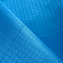 Ткань Оксфорд 300D PU Рип-Стоп СОТЫ, цвет Голубой (на отрез)  в Якутске